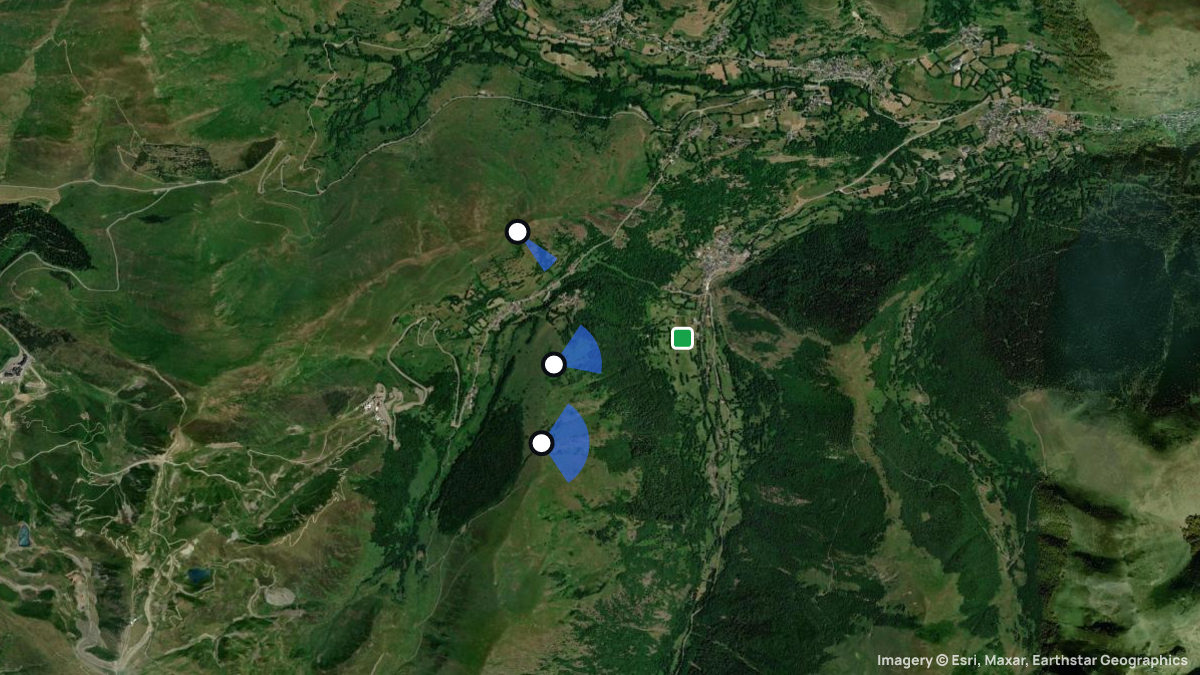 Satellite map of Lac de Oo with its launches and landings