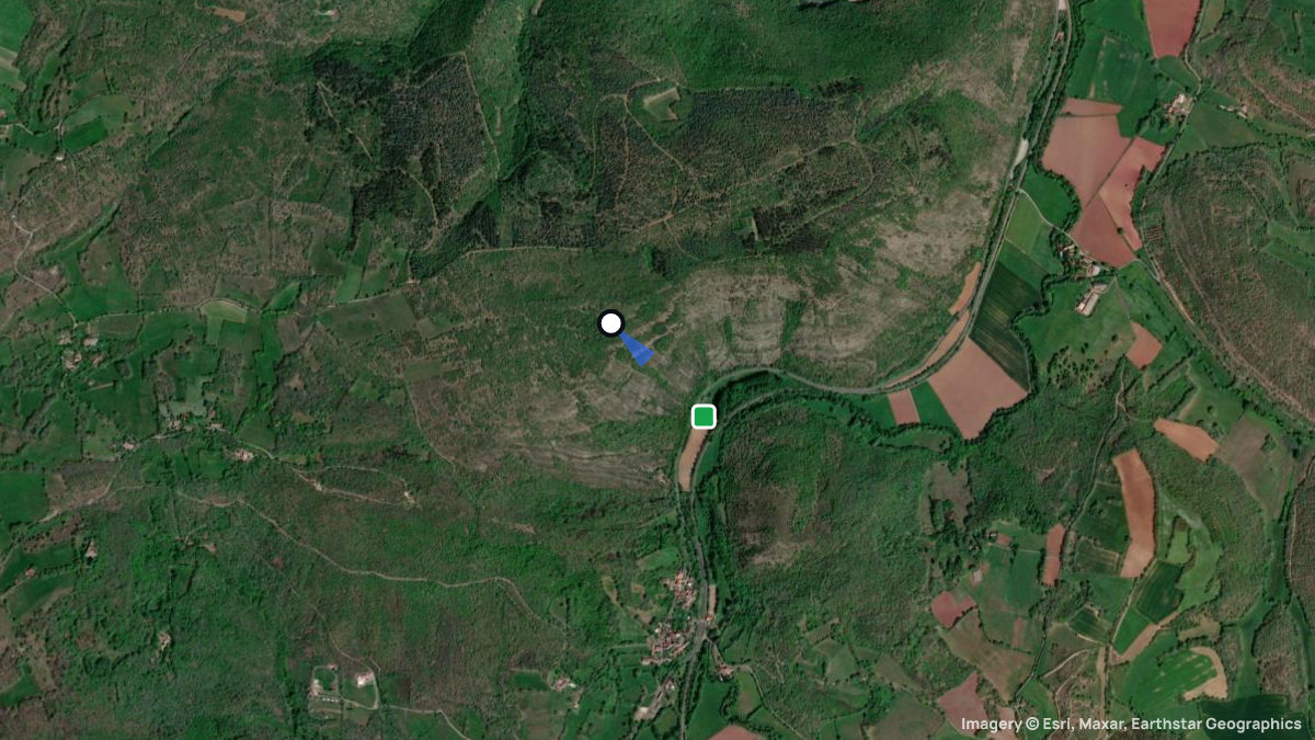 Satellitenkarte von Marnaves mit Start- und Landeplätzen