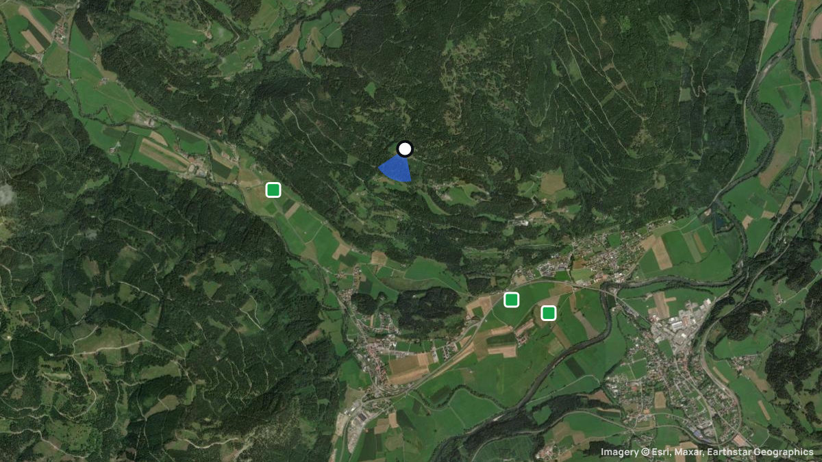 Satellitenkarte von Lindberg mit Start- und Landeplätzen
