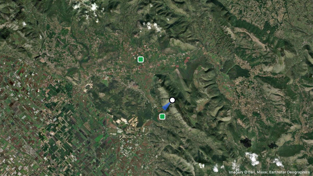 Satellitenkarte von Roccasecca mit Start- und Landeplätzen