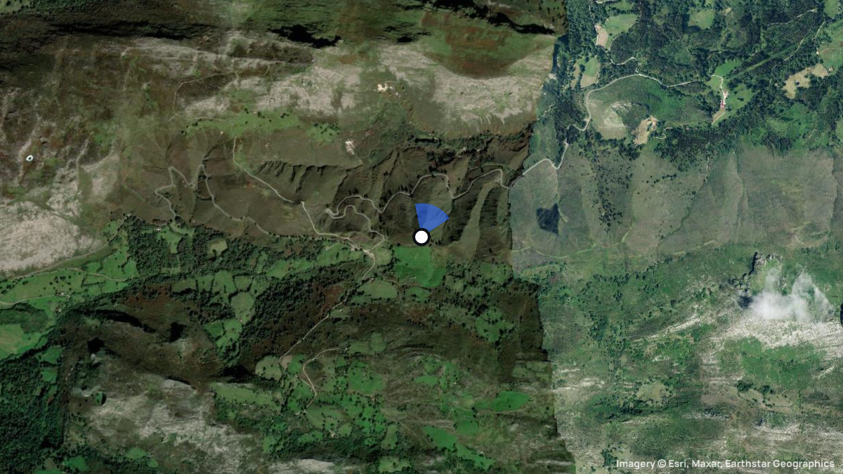 Satellite map of La Torneria with its launches and landings