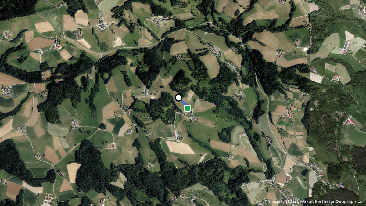 Satellite map of Oed in Bergen with its launches and landings