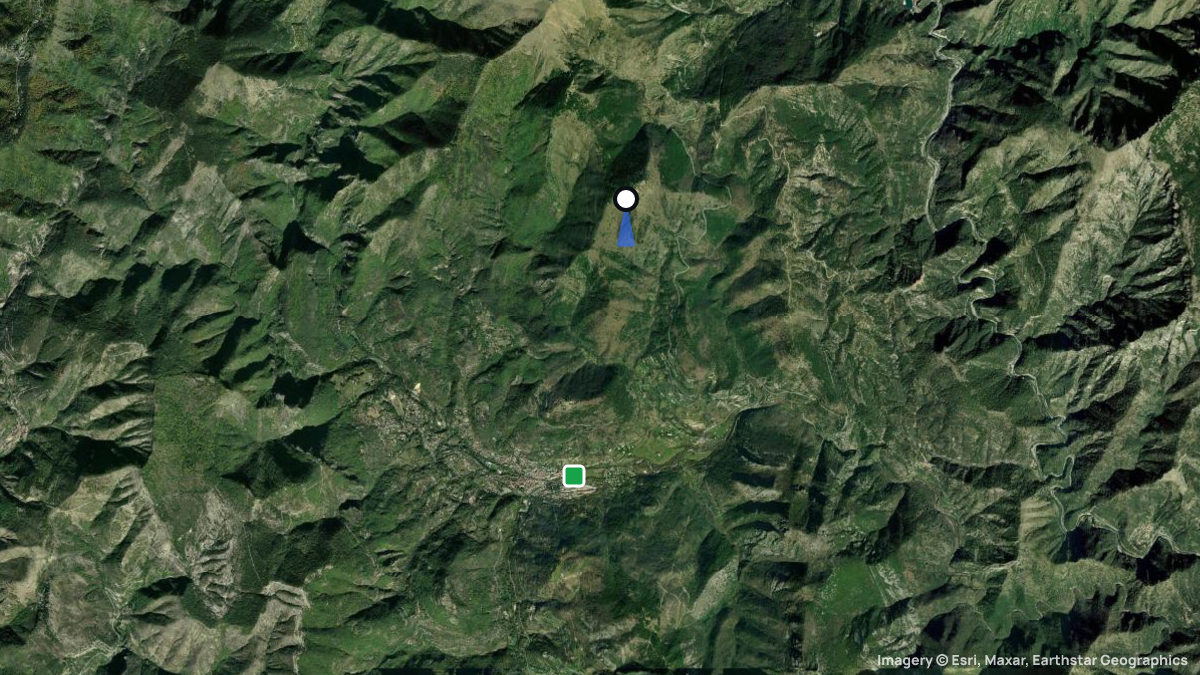 Satellitenkarte von Monte Grosso mit Start- und Landeplätzen