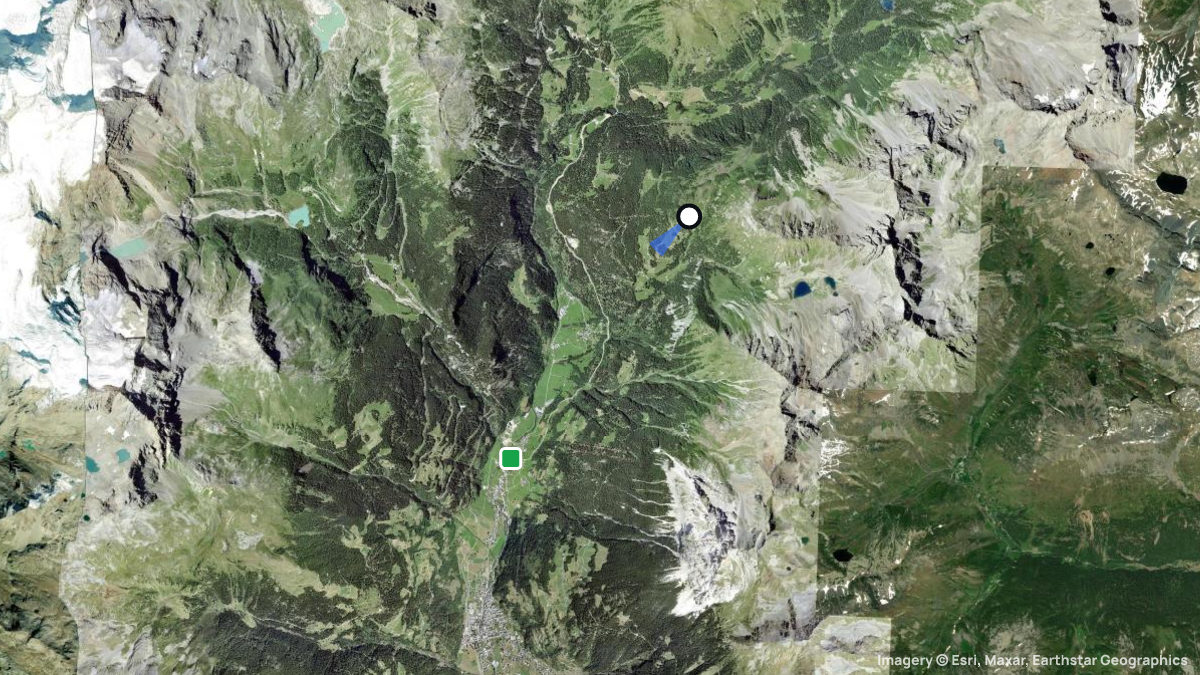 Satellite map of Aurafreida with its launches and landings