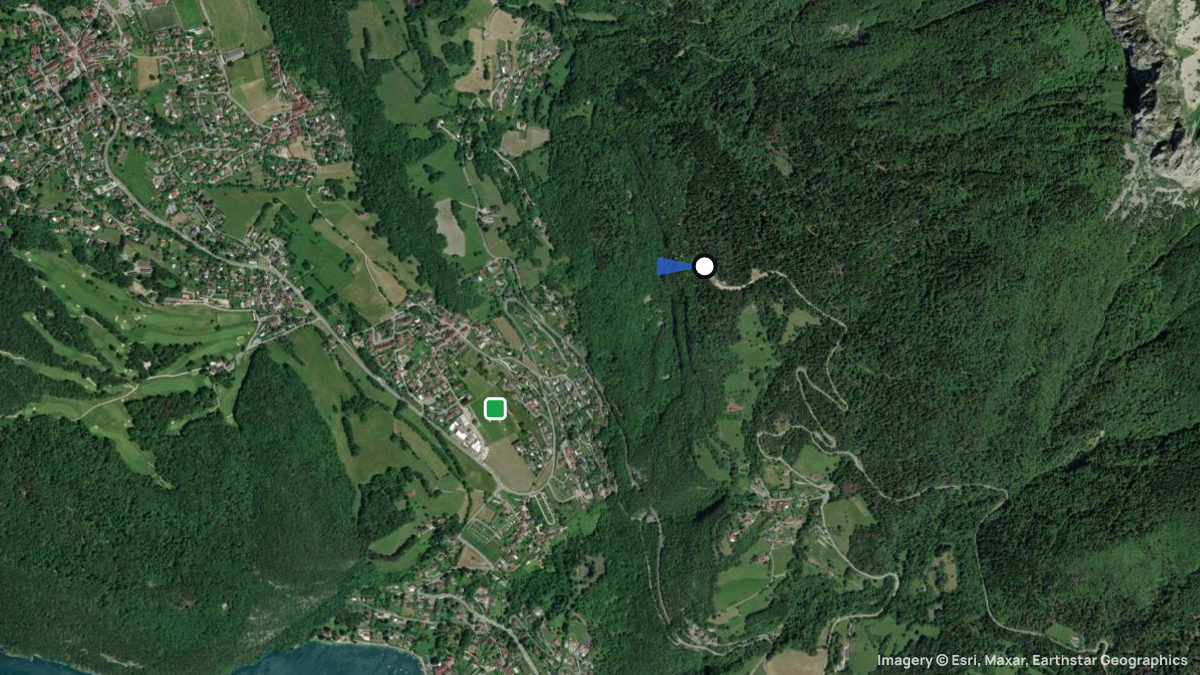 Satellitenkarte von Planfait mit Start- und Landeplätzen