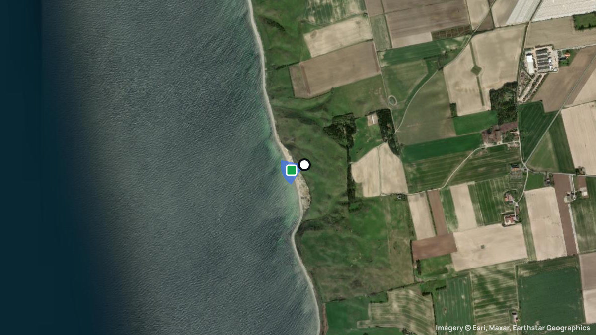 Satellitenkarte von Moegelskaer mit Start- und Landeplätzen