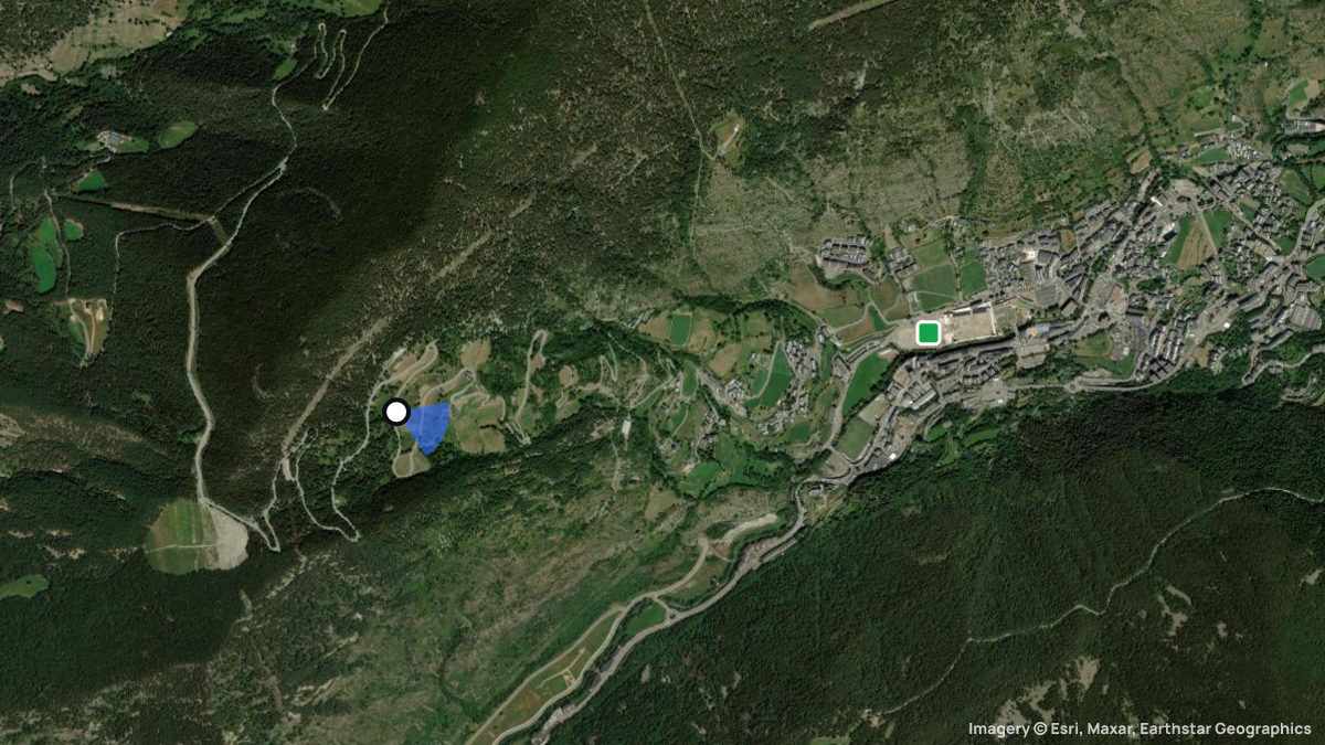 Satellite map of Beixalis with its launches and landings