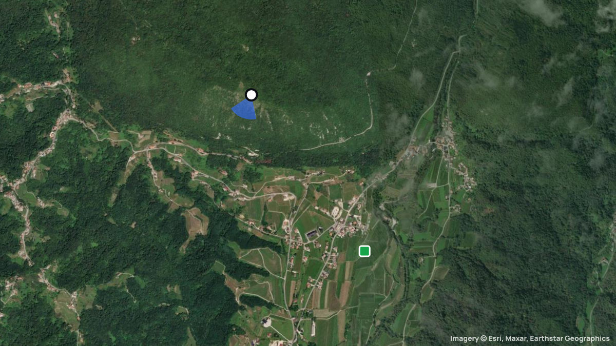 Satellitenkarte von Bernadia mit Start- und Landeplätzen