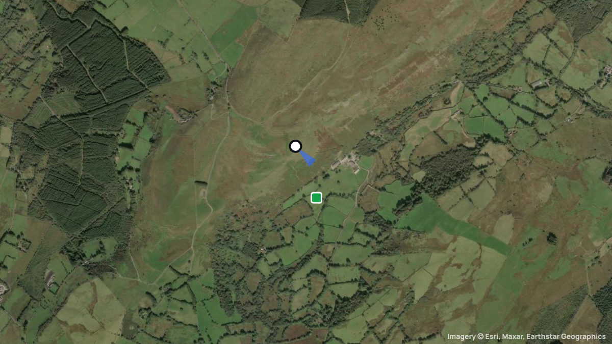 Satellite map of Ffarmers with its launches and landings