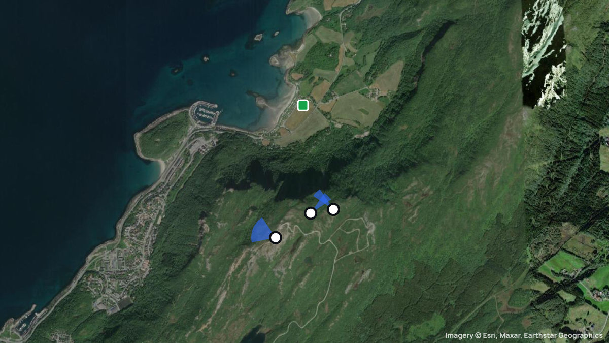 Satellite map of Keiservaden with its launches and landings