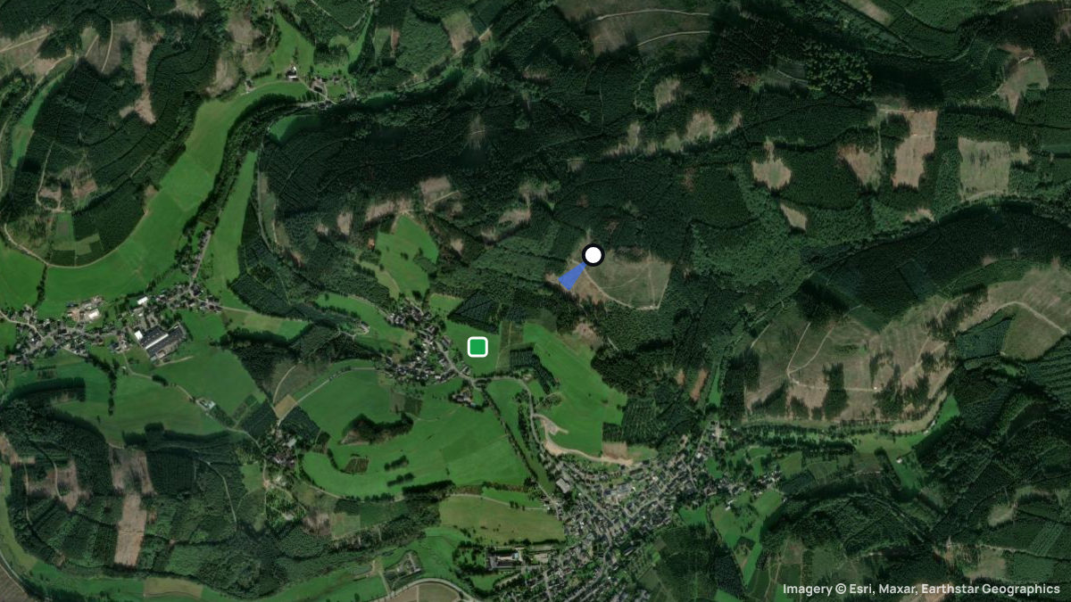 Satellite map of Heisterberg with its launches and landings