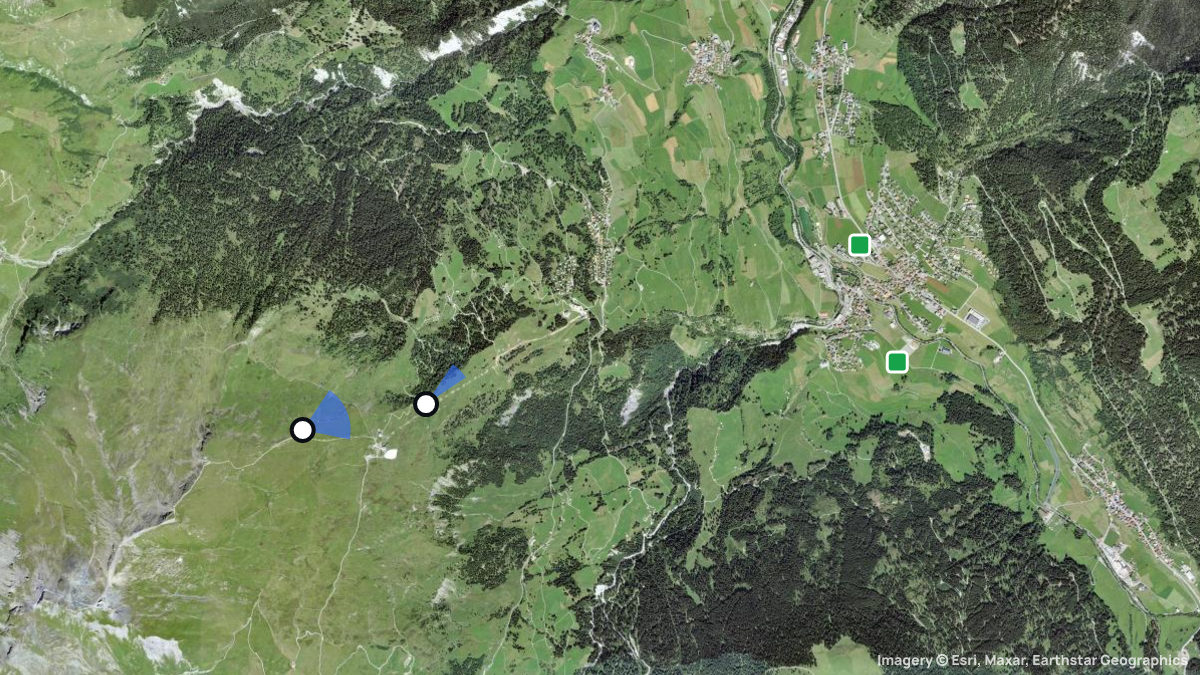 Satellitenkarte von Somtgant mit Start- und Landeplätzen