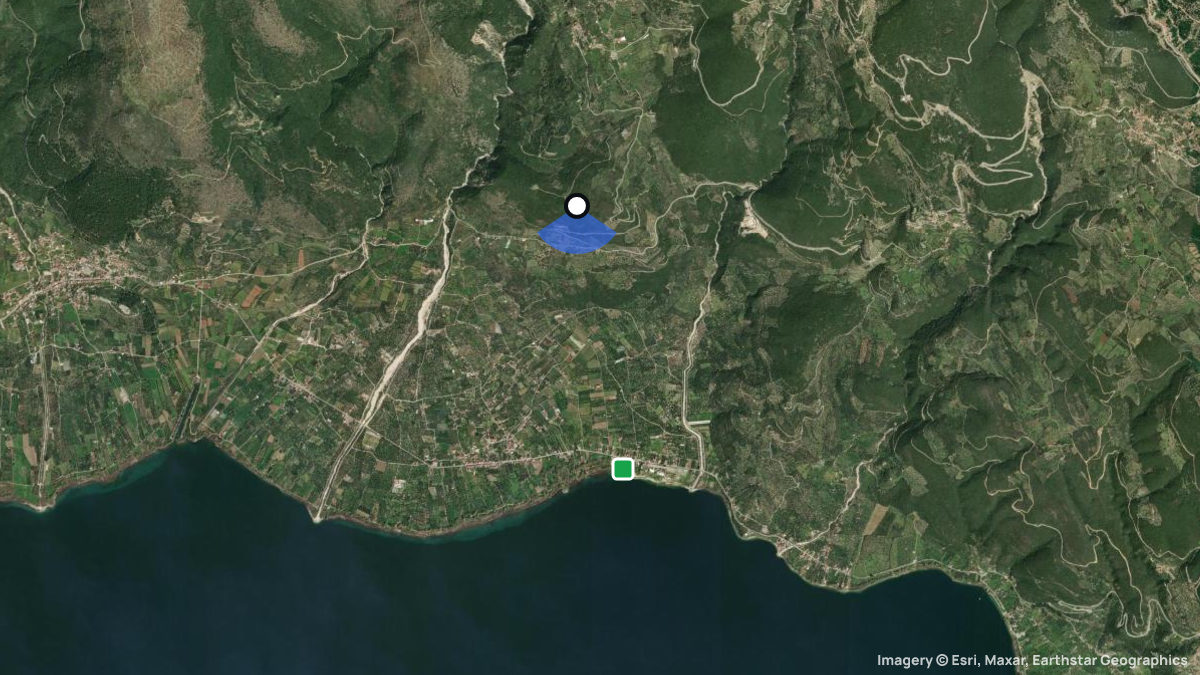 Satellite map of Dogri with its launches and landings