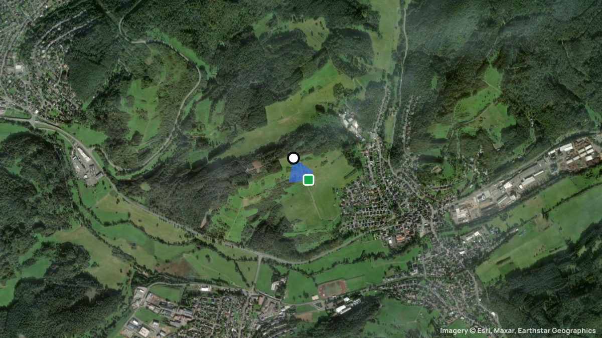 Satellite map of Bicken with its launches and landings