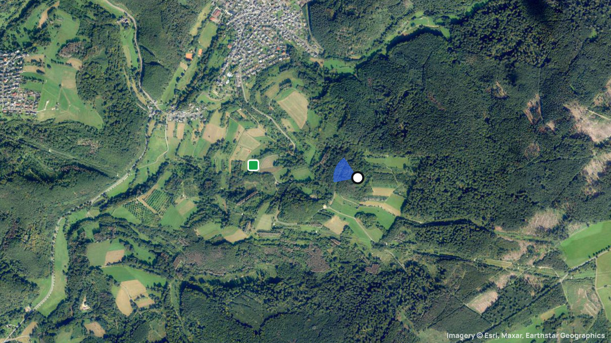 Satellite map of Römerturm with its launches and landings