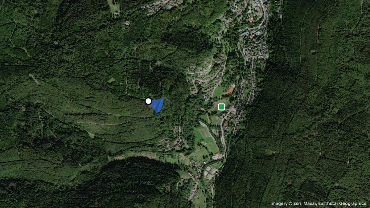 Satellite map of Sommerberg with its launches and landings