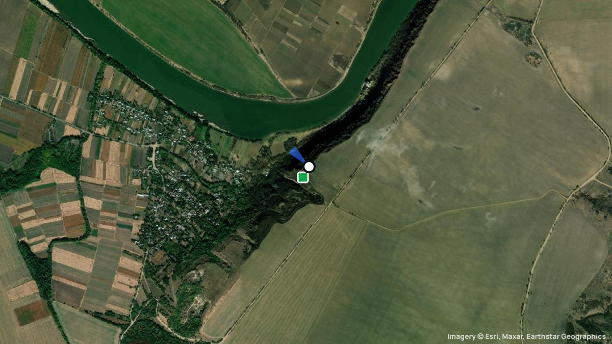 Satellite map of Mytkiv with its launches and landings