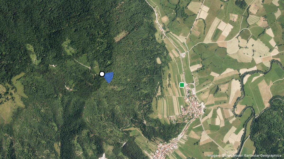 Satellite map of Grmada with its launches and landings