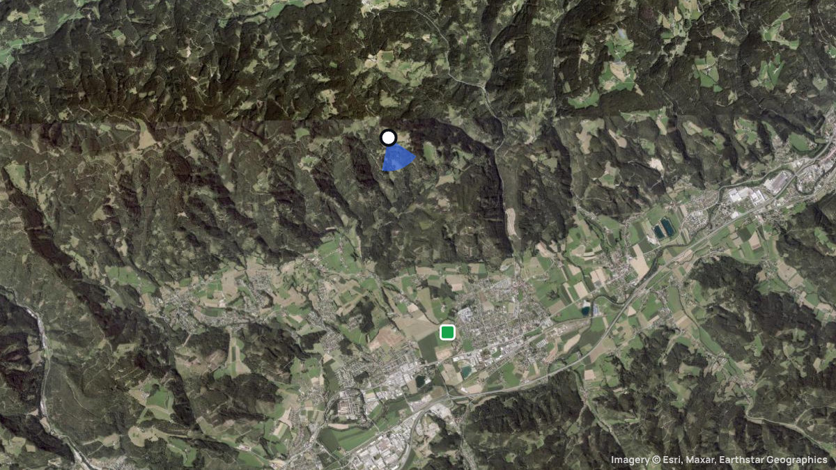 Satellitenkarte von Himmelreich mit Start- und Landeplätzen