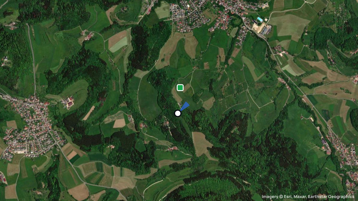 Satellite map of Bergen with its launches and landings