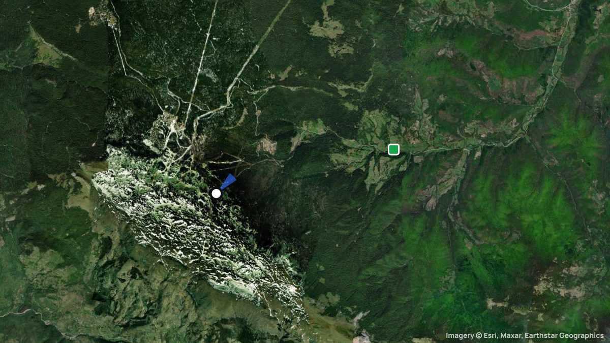Satellite map of Jahorina with its launches and landings