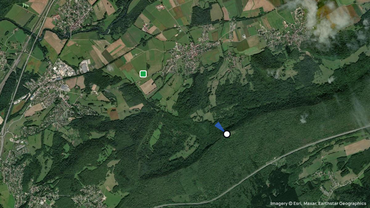 Satellitenkarte von Fort de la Dame Blanche mit Start- und Landeplätzen