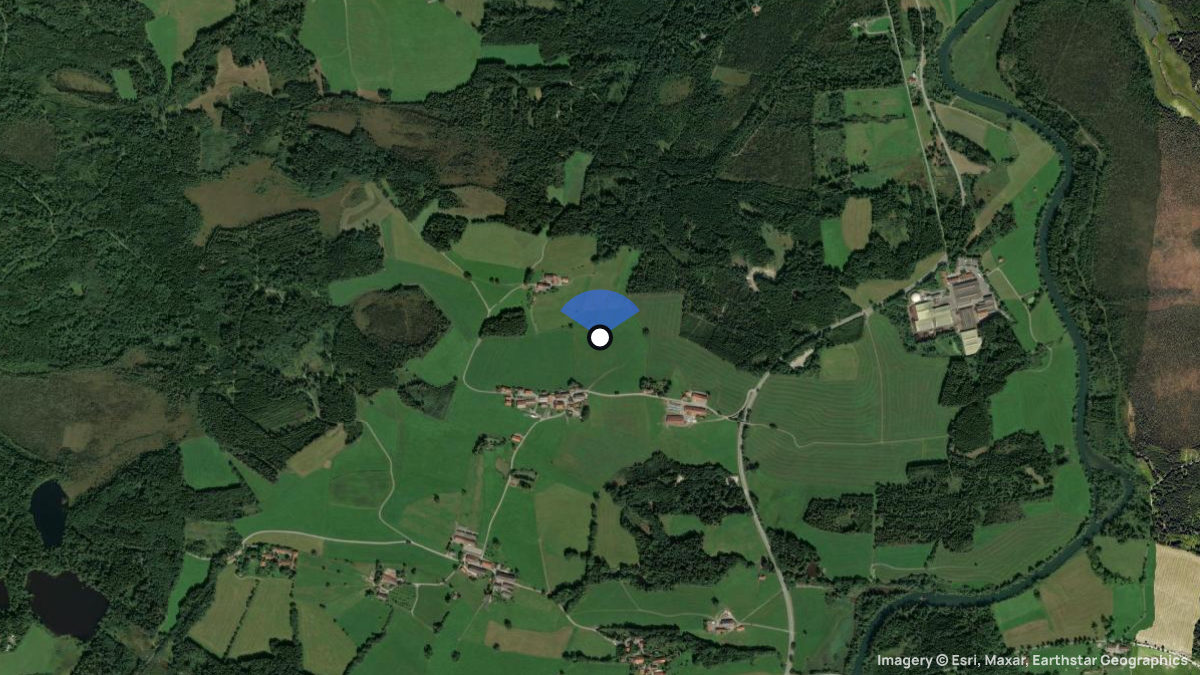 Satellitenkarte von Promberg mit Start- und Landeplätzen