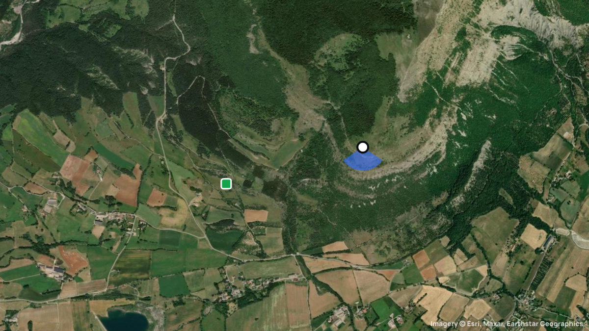 Satellitenkarte von Gap Charance mit Start- und Landeplätzen
