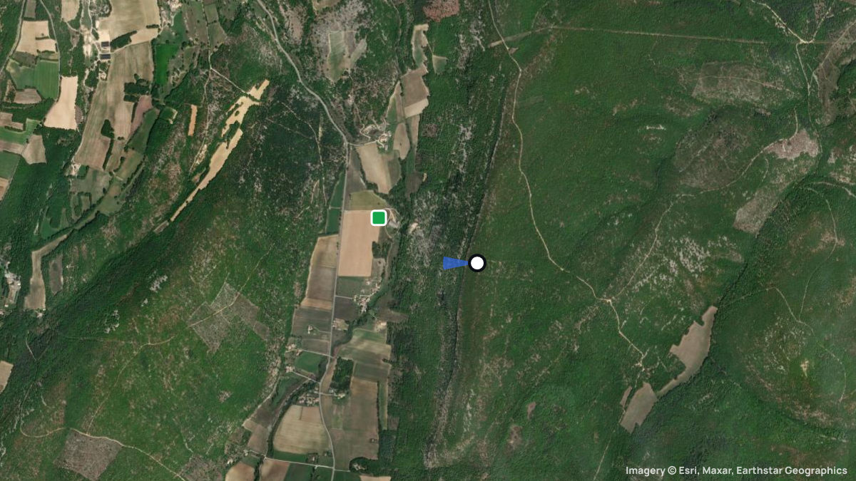 Satellite map of Dauban with its launches and landings