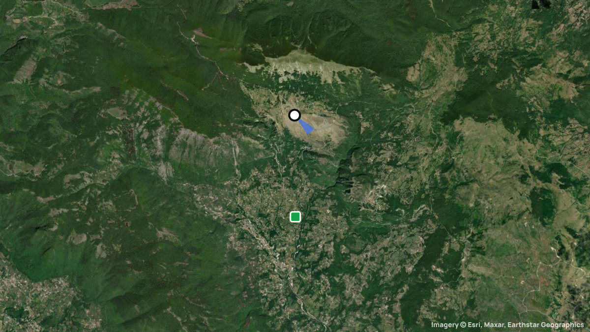 Satellitenkarte von Bocca della Selva mit Start- und Landeplätzen