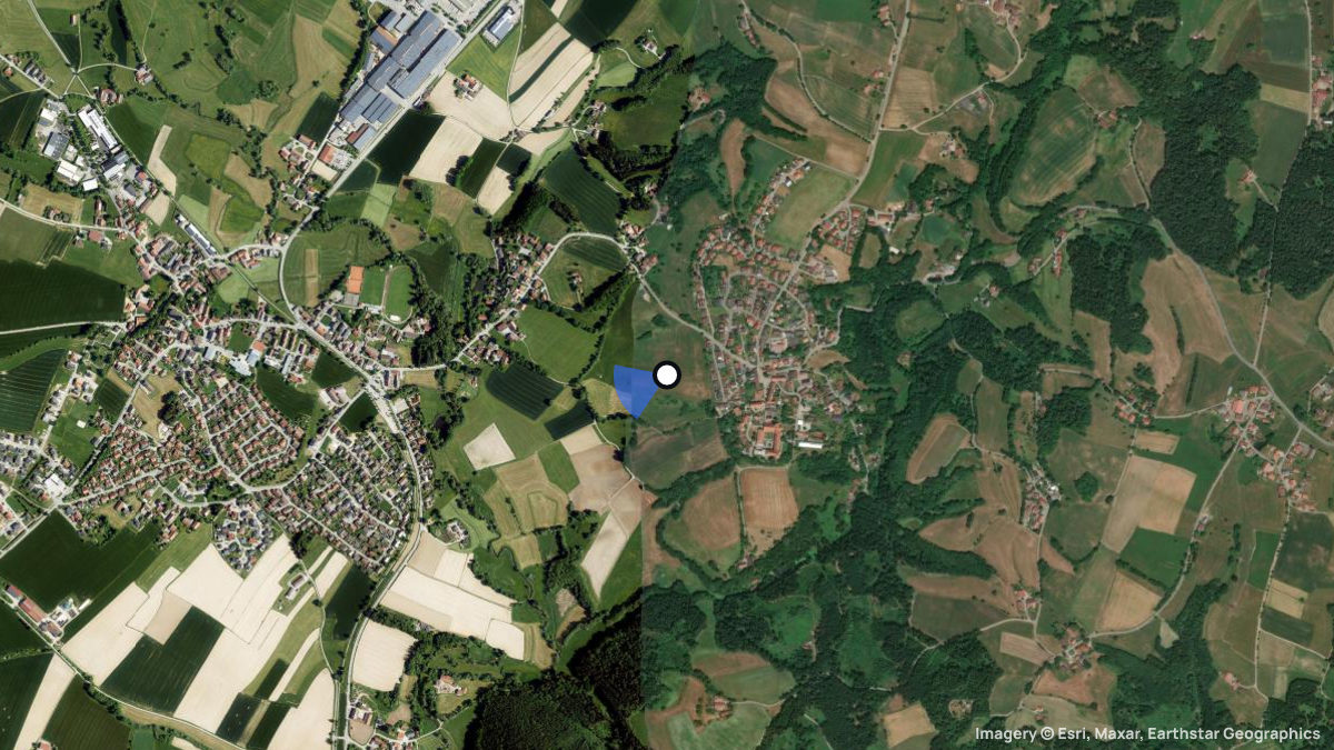 Satellite map of Windberg with its launches and landings