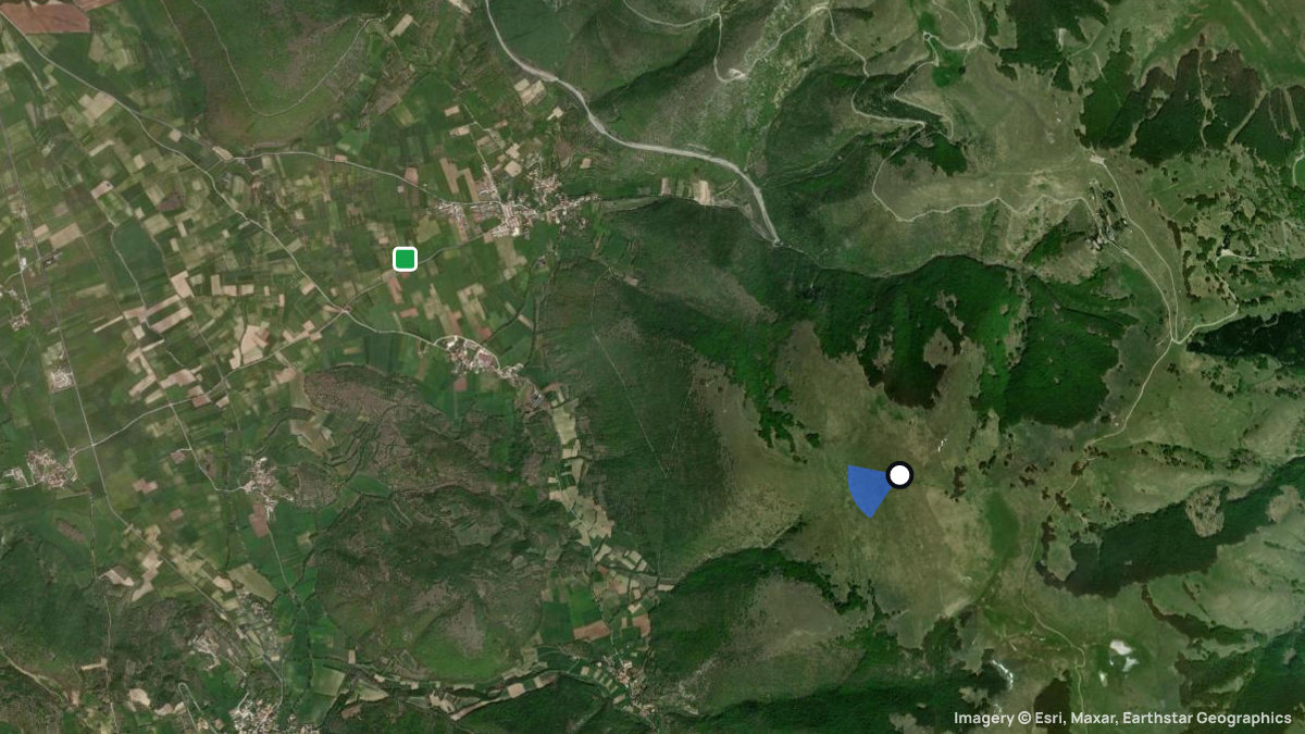 Satellite map of Pantani with its launches and landings