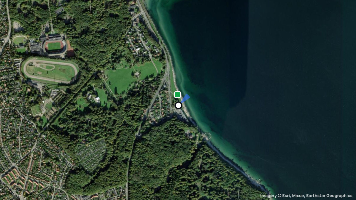 Satellitenkarte von Hotel Marselis mit Start- und Landeplätzen