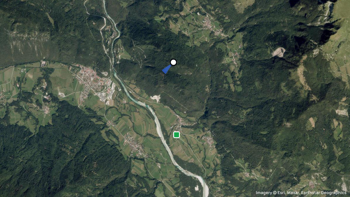 Satellitenkarte von Ozben mit Start- und Landeplätzen