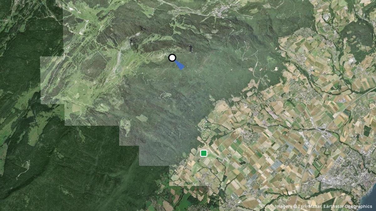 Satellitenkarte von La Barilette mit Start- und Landeplätzen