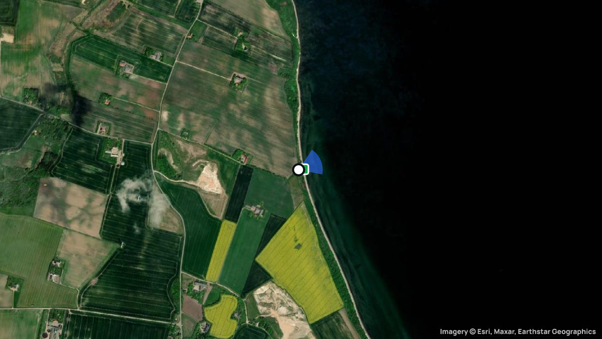 Satellite map of Ejerslev with its launches and landings