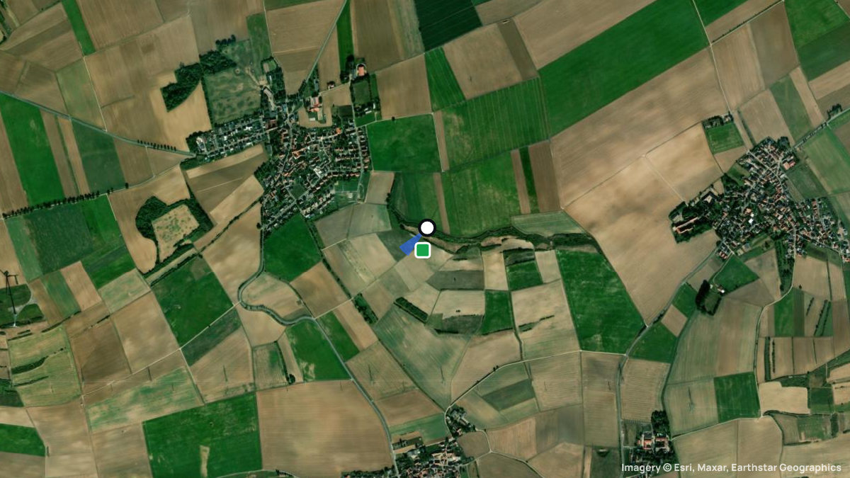 Satellite map of Lautersheim with its launches and landings