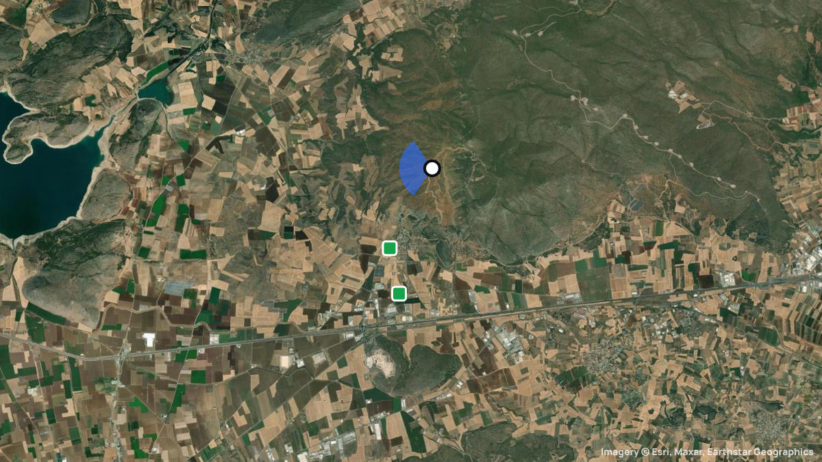 Satellite map of Ypato with its launches and landings