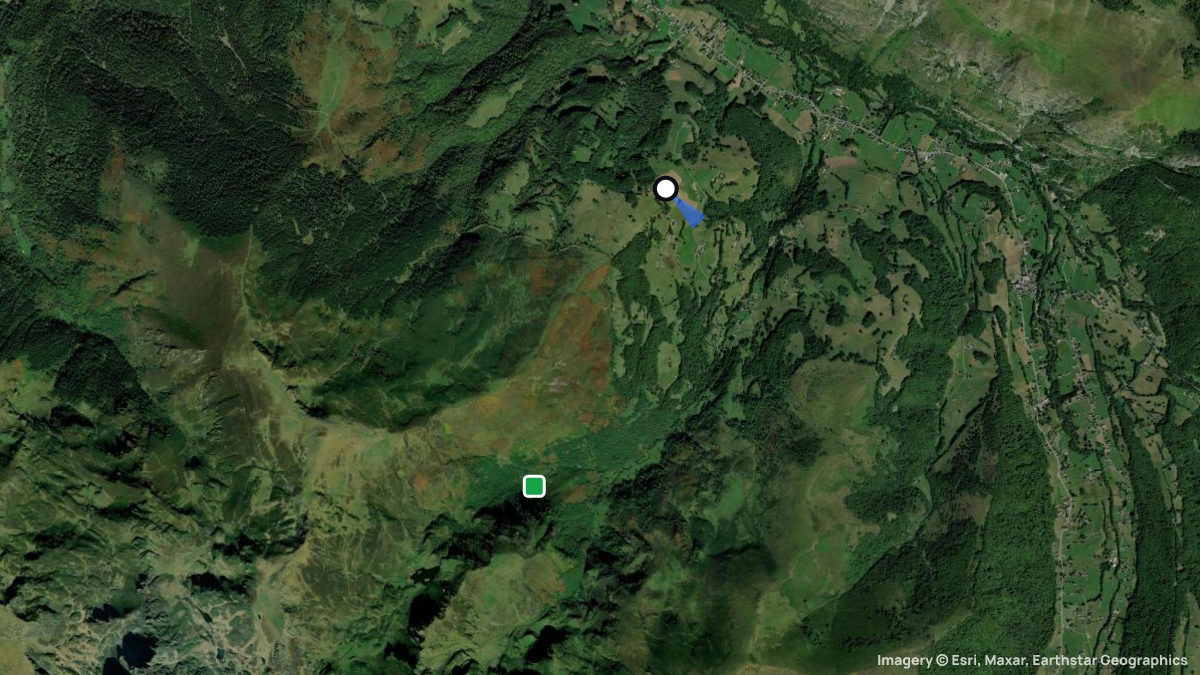 Satellite map of Le Soc with its launches and landings