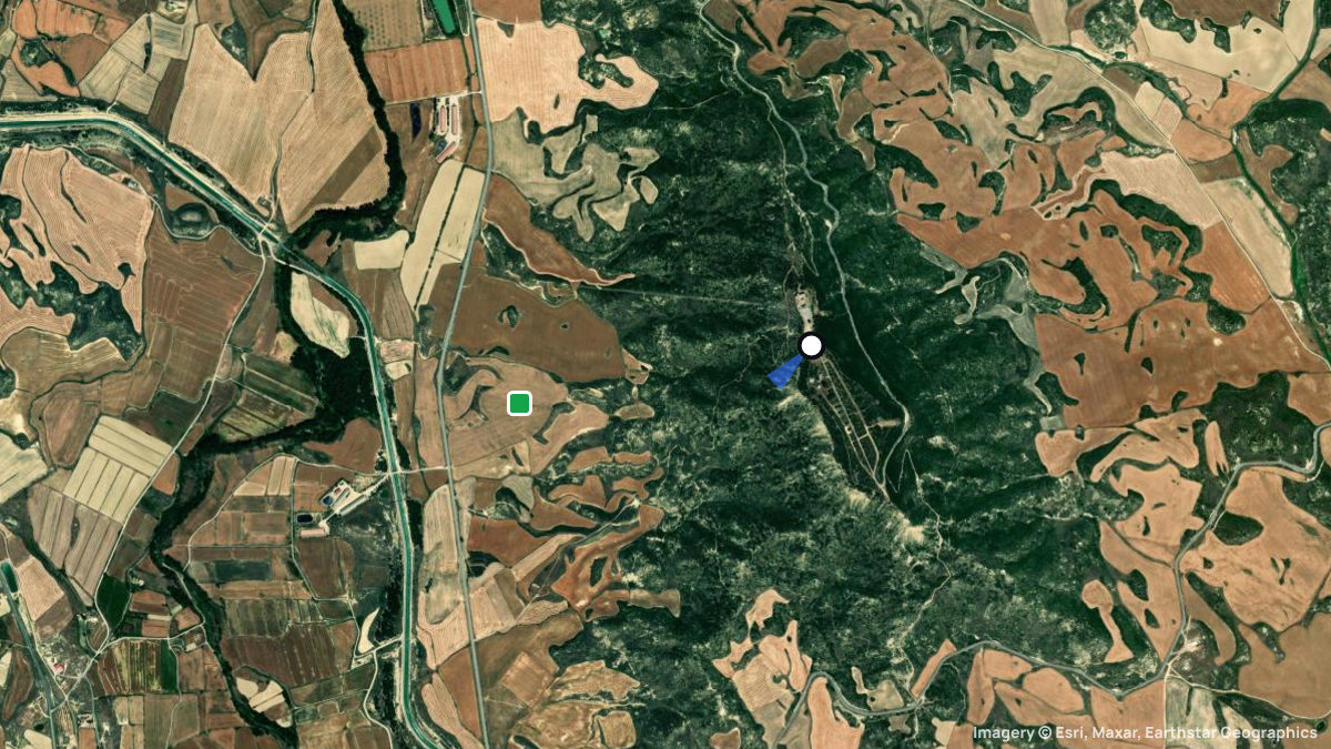 Satellite map of Monlara with its launches and landings