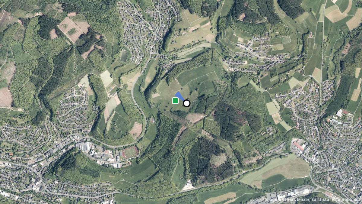 Satellite map of Netphen with its launches and landings