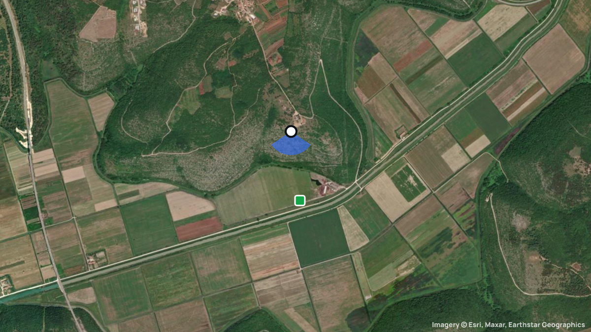 Satellite map of Serbani with its launches and landings