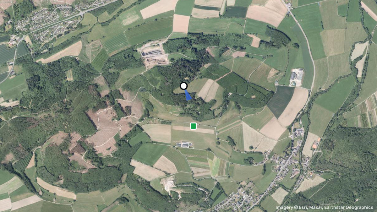 Satellitenkarte von Hainberg mit Start- und Landeplätzen