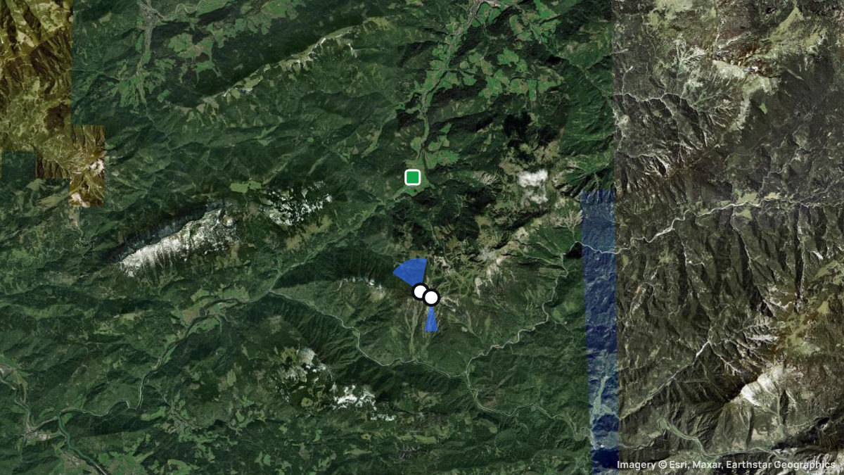 Satellitenkarte von Hochkar mit Start- und Landeplätzen
