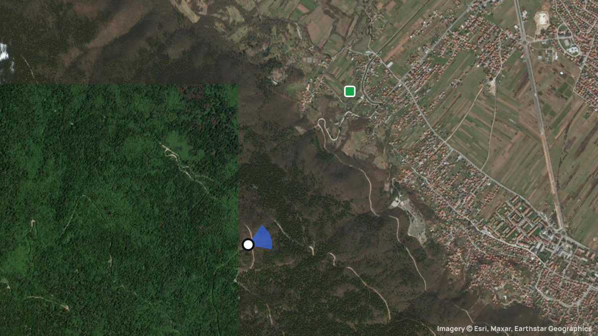 Satellite map of Igman with its launches and landings