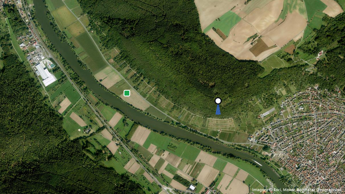 Satellite map of Busigberg with its launches and landings