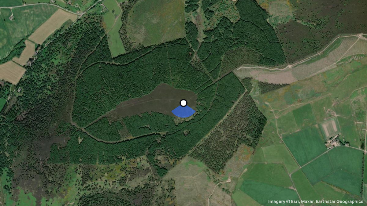 Satellite map of Craiglich with its launches and landings