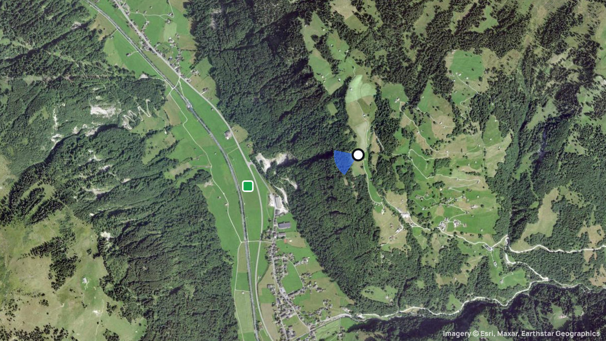 Satellitenkarte von Wissenberg mit Start- und Landeplätzen