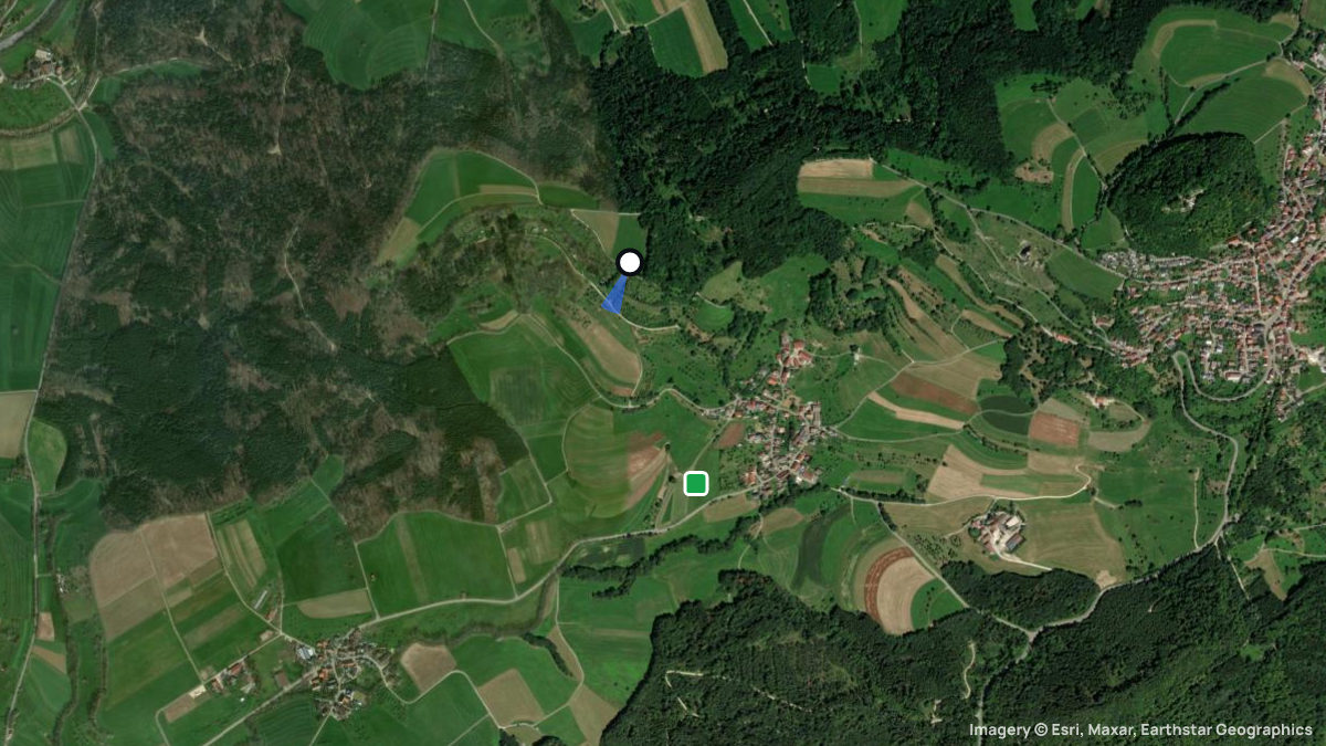 Satellite map of Hohrein with its launches and landings