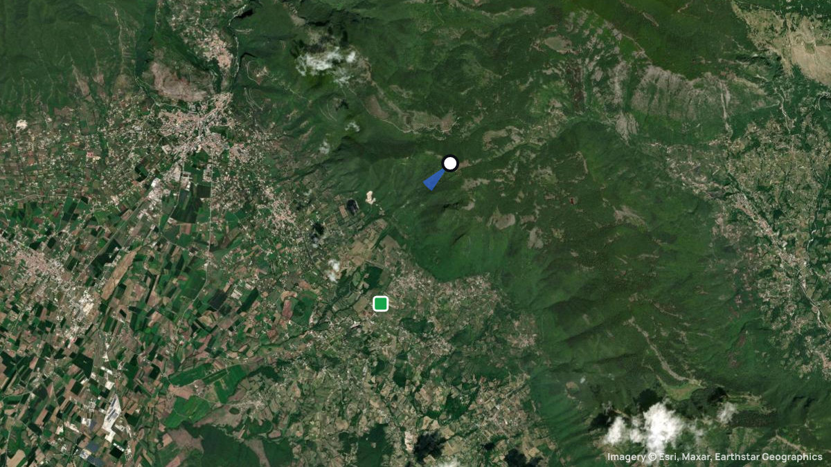 Satellite map of San Potito Sannitico with its launches and landings